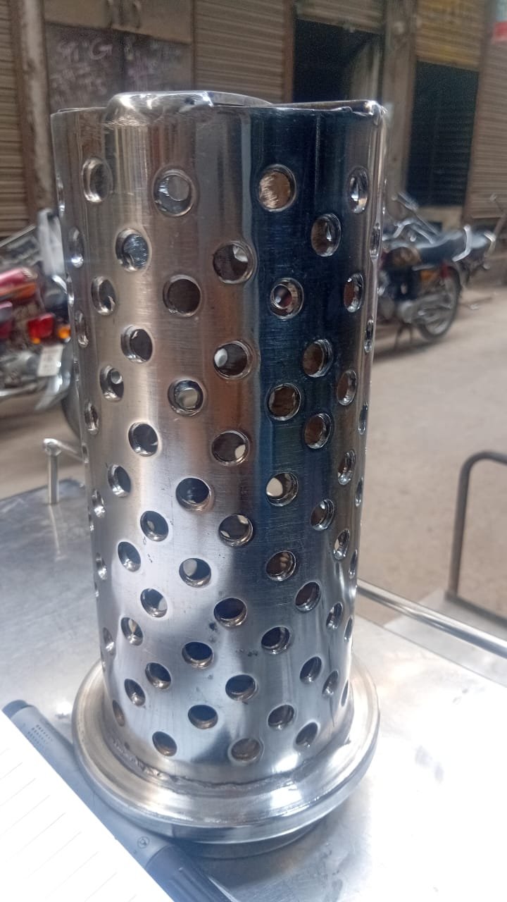 Close-up of finished casting flasks